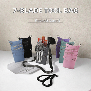 Sac à outils de <span class=keywords><strong>coiffeur</strong></span> en cuir avec 7 poches Fermeture à boucle Modèle de marque OEM Vente en gros disponible Personnalisation ODM/OEM - Product Image 3