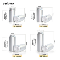 Bouteille cylindrique en aluminium de qualité alimentaire multi-tailles avec bouchon à vis pour bonbons, gommes, compléments, vitamines, comprimés - Pot à pilules en gros