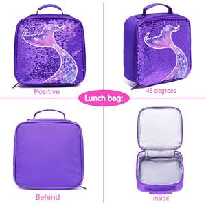 Sac à roulettes pour femme Design sac à dos scolaire avec fermeture à glissière ensemble de boîte à lunch pour enfant avec motif à carreaux pour enfants bébé filles - Product Image 4