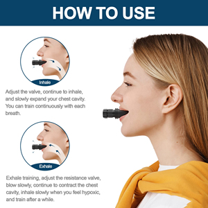 <strong>Easy</strong> to Clean Respiratory Breathing Trainer Lungs Capacity <strong>Exercise</strong> Device for Daily Fitness with Adjustable Resistance - Product Image 6