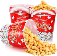 Bol en papier jetable pour pop-corn de 24 oz, 32 oz, 46 oz, 64 oz, 85 oz, produit en usine pour la restauration rapide