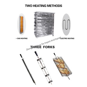 Rotisserie Grill <span class=keywords><strong>Para</strong></span> <span class=keywords><strong>Asar</strong></span> Pollos 3/5/6/9 Varillas Gas Fumador Comercial Pollo Otisserie - Product Image 5