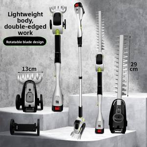 Taille-<span class=keywords><strong>haie</strong></span> électrique double usage et cisaille à clôture portative avec lame <span class=keywords><strong>de</strong></span> 29 cm, outil <span class=keywords><strong>de</strong></span> jardinage rechargeable pour la coupe <span class=keywords><strong>de</strong></span> l'herbe - Product Image 1