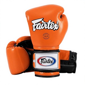 Guantes de Boxeo Muay Thai Fairtex de Alta Calidad, de Cuero Vacuno Auténtico Color Naranja, para Adultos, con Cierre de Gancho y Bucle, Dedos Completos, Transpirables y que Absorben la Humedad - Product Image 4
