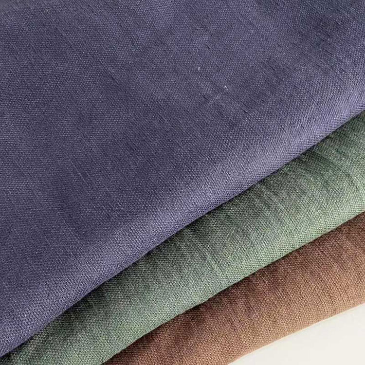 Оптовая продажа, окрашенная в пряжку ткань для одежды, европейская льняная хлопчатобумажная ткань для обивки одежды