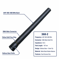 Antena flexible de goma vertical UHF 368-2 de 400-480MHz para walkie-talkies Baofeng, Kenwood, Retevis