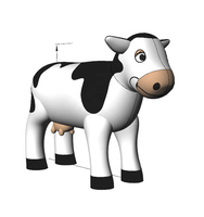 Ferme à lait gonflable géante, faite à la main, personnalisée, pour événements publicitaire