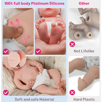 Poupées Reborn Babeside Landes 16'' en Silicone Souple Corps Entier, Réalistes, Filles Endormies, Poupées Nouveau-nés Avatar Aliens