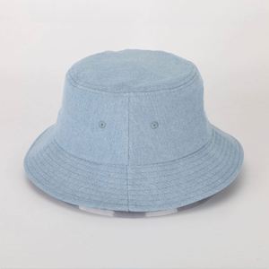Unisex <b>Summer</b> Bucket Hat High Quality Cotton Denim Design Custom Logo Embroidery Fashionable Casual <b>Cap</b> for Adults - Product Image 5