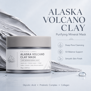 Mascarilla Facial Coreana ODM de Arcilla Volcánica 55g, Mascarilla Mineral de Limpieza Profunda de Poros con Ácido Glicólico, Probióticos y Colágeno - Product Image 6