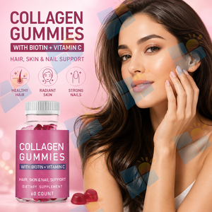 Gummies de Collagène pour Cheveux, Peau et Ongles avec Biotine, Vitamine C, Vitamine E, Sélénium – 60 Unités – Marque Privée – Fournisseur d'Usine de Compléments Alimentaires - Product Image 4