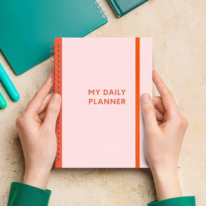 <span class=keywords><strong>Agenda</strong></span> DE TRABAJO personalizada A5 para mujer, planificador Rosa semanal mensual, cuaderno, caja de encuadernación en espiral, de cubierta de PP Material, 2025 - Product Image 3