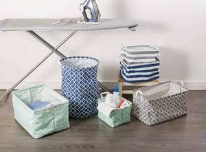 Panier à linge pliable, grand panier de rangement en toile pour enfants, pour la maison - Product Image 4