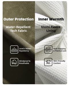 Pantalon cargo unisexe d'extérieur, léger, respirant, doublé en polaire, résistant à l'eau, imperméable, convertible, multi-poches - Product Image 5