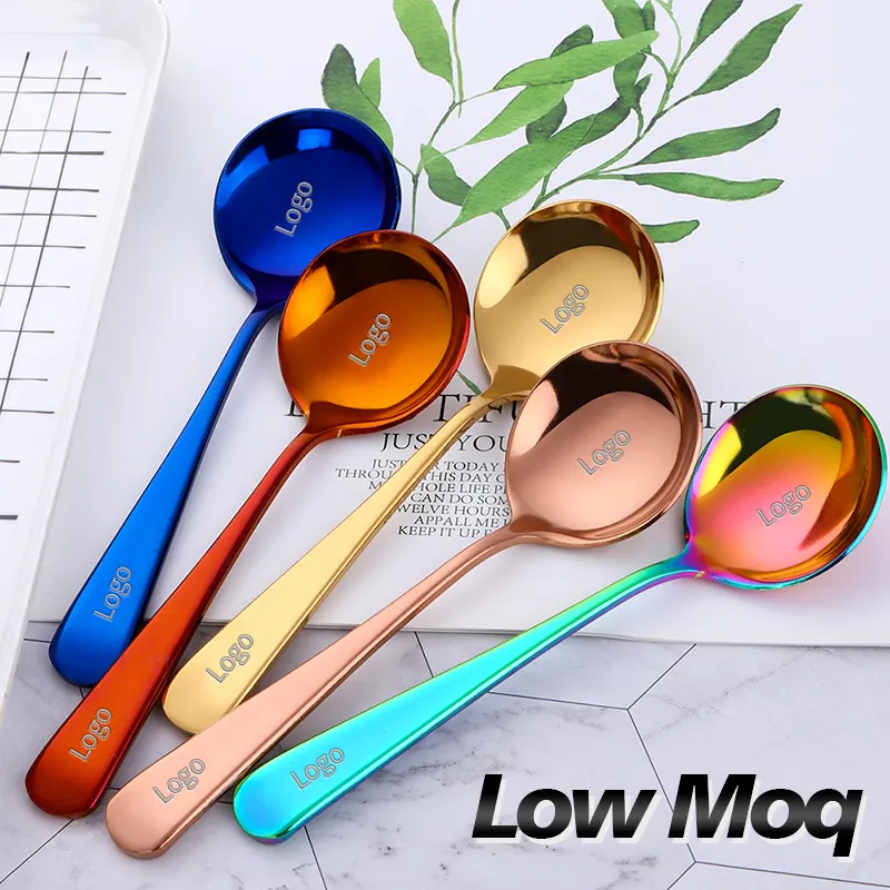 Buyerstar Professional Coffee Cupping Long Spoon Stainless Steel Round Cupping Spoon With Custom Logo