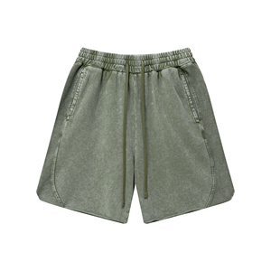 2025 été Instagram haute couture américain Streetwear marque cire-teinture lavé Vintage hommes Shorts - Product Image 1