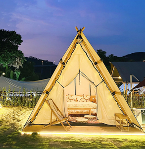 Tente de safari de luxe pour le camping en plein air, pour l'utilisation dans les hôtels et les stations balnéaires, tissu Oxford imperméable >3000 mm, 5x4 m, villa préfabriquée quatre saisons - Product Image 3