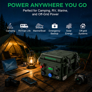 แบตเตอรี่โซลิดสเตท 12.8V 100Ah กล่องกันน้ำกันฝุ่นกันกระแทก IP67 5.0 6000 รอบการใช้งาน ทนทานต่อการตกจากความสูง 15 เมตร ทนอุณหภูมิ -10-55 องศาเซลเซียส สำหรับงานทางทะเล 12V 100Ah - Product Image 4