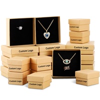 Boîte à bijoux miniature occidentale en carton et verre, personnalisée, écologique, avec logo sur mesure, haut de gamme, pour collier et bague indiens, portable