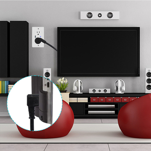 16 AWG Chúng Tôi 3 prong NEMA 5-15p cấu hình thấp cắm để C13 góc bên phải dây nguồn 10 feet NEMA 5-15p để Angled IEC C13 cáp điện - Product Image 3