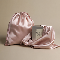 Sac à cordon personnalisé en satin de soie recyclable, sac à bijoux, pochette d'emballage cadeau, logo imprimé, vente en gros, perruque personnalisée