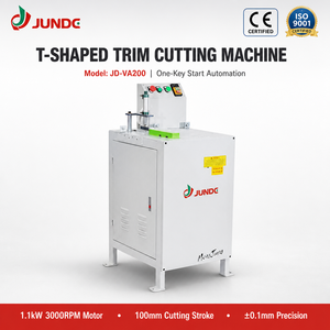 Machine de découpe de garniture décorative de type T JD-VA200 avec commande PLC, cadre soudé en acier, dispositif pneumatique, lame de scie à rainure en V - Product Image 1