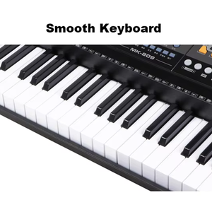 Tastiera Elettronica MK-825 a 61 Tasti con Illuminazione, Pianoforte Digitale Portatile in Plastica, 255 Ritmi, 255 Suoni - Product Image 3