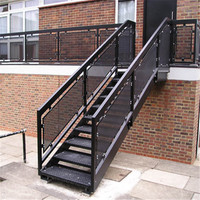 DAIYA plate-forme en métal escaliers d'escalier en fer forgé intérieur de roulement en acier