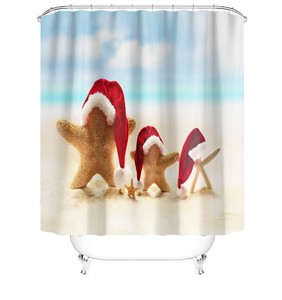 XinLan Customized <strong>Bathroom</strong> Curtain, Colorful <strong>Funny</strong> Polyester Cat Shower Curtain and Bath Mat - Product Image 3
