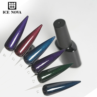 ICE NOVA Gel Teinté Nouvelle Arrivée Gel Disco Esmaltes Réfléchissant et Phosphorescent Paillettes Diamant Réfléchissantes Changeant de Couleur