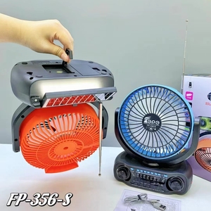 New FP-356-S Năng Lượng Mặt Trời Powered Loa Ngoài Trời FM TF Thẻ AUX SW1-<span class=keywords><strong>2</strong></span> Ban Nhạc Đài Phát Thanh Xách Tay LED Ánh Sáng Đèn Pin Máy Tính Để Bàn Fan Loa - Product Image 6