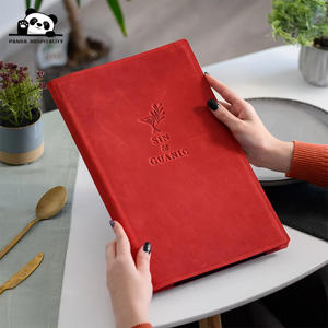 Cubierta de Menú de Cuero PU con Logotipo Personalizado en Relieve para Restaurante, Cafetería, Salón de Té - Product Image 1