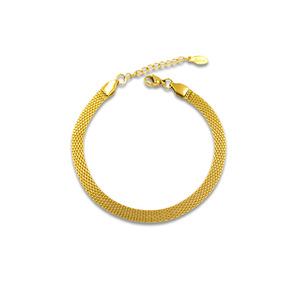 Perhiasan mode emas pria rantai Milan kuningan jaring 4mm dalam kumpulan rantai halus dan gelang tautan untuk pembuatan perhiasan DIY - Product Image 1