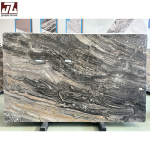 Venta al por mayor de diseño moderno para villas y hoteles, losa de mármol natural gris pulido, piedra, encimeras de cocina, <span class=keywords><strong>TV</strong></span>, pared y suelo - Product Image 2