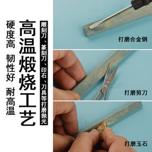 Tira de piedra de afilar Moliheng 6x12x150mm, grano 120, verde, de carbono, rectangular, para pulido de jade, moldeado, rectificado de metales, abrasivos. - Product Image 4