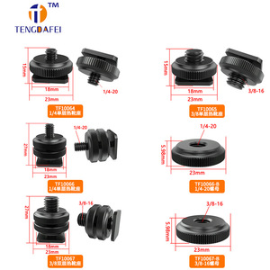 Adaptateur de fixation rapide en alliage d'aluminium Tengdafei pour appareil photo, avec vis 1/4-20 à tête ronde pour montage sur griffe porte-accessoires - Product Image 1
