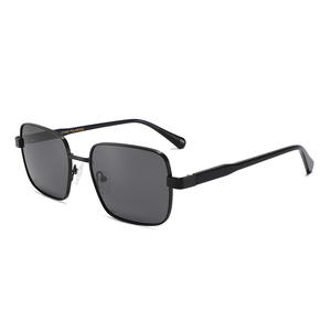 Lunettes de soleil carrées en métal Conchen, verres polarisés TAC UV400, unisexe, protection solaire pour la conduite, style voyage tendance - Product Image 4