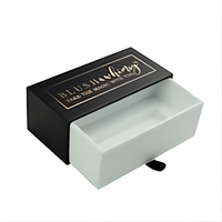 Boîte en carton rigide recyclable avec insert en mousse, estampage à chaud, logo personnalisé, pelliculage brillant pour emballage de bijoux et de montres