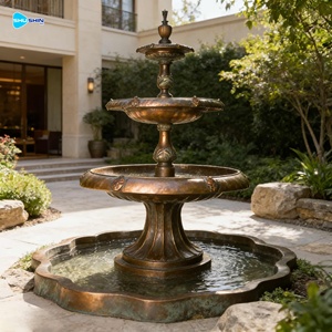 <span class=keywords><strong>Fontaine</strong></span> de jardin en bronze d'extérieur de luxe, <span class=keywords><strong>fontaine</strong></span> d'<span class=keywords><strong>eau</strong></span> classique à 3 niveaux pour la décoration de la cour et de la villa - Product Image 3