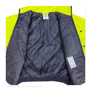 Safety Hi-Vis Breathable Reflective <b>LED</b> Flash Customized Logo Workwear Polyester Construction Work Jacket for Adults - Product Image 4