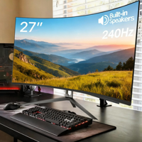 Écran LCD large Ultra 49 pouces 240 Hz 4K 5K 165 Hz HDR, écran de jeu pour PC 27 pouces 240 Hz, ordinateur 144 Hz, écran incurvé 34 pouces 17 pouces