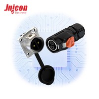 Conector Macho/Hembra Impermeable IP67 de 20A 300V con Bloqueo Rápido MJ20 de 2 Pines para Sistemas de Seguridad e Iluminación Exterior