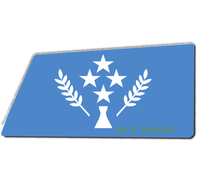 Tapis de sol d'entrée intérieur/extérieur à motif drapeau Kosrae, tapis de bienvenue à profil bas pour entrée et patio