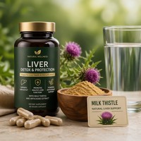 Extrait de Chardon-Marie (Silybum Marianum) 80% Silimarines HPLC/UV – Poudre d'extrait de Chardon-Marie de haute pureté pour la détoxification et le soutien hépatique