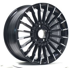 Llantas para coches de tamaño 14, 15, 16 y 17 pulgadas, 4 agujeros, PCD aro 15, 5x100, 5x1143, ruedas con radios múltiples, máquina negra - Product Image 1