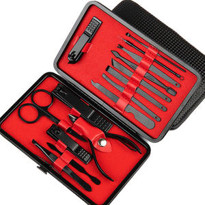 Professionnel 7/10/15/18 pièces/ensemble manucure pédicure ensemble en acier inoxydable coupe-ongles <span class=keywords><strong>Kit</strong></span> coupe-ongles ensemble de toilettage avec étui en polyuréthane - Product Image 6