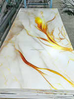 Vente flash - Panneau mural en SPC géométrique 3D imperméable, effet marbre, décoration intérieure pour salon