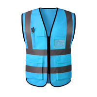 Gilet de Sécurité Haute Visibilité YIDAO, Personnalisable avec Logo, Certifié CE ANSI EN20471 Classe 2, en Polyester Respirant et Réfléchissant, avec Multiples Poches