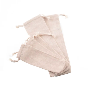 Bolsa de almacenamiento portátil de algodón y lino con cordón para cubiertos, venta al por mayor, bolsa de algodón y lino para cucharas - Product Image 3