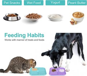 Pet Silicone Licking <b>Mat</b> Pet Tableware Dogs and <b>Cats</b> Slow Food <b>Mat</b> Large Suction Cup Non-slip Slow Food <b>Mat</b> - Product Image 2